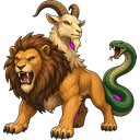 Chimerix, a celestial creature in NOKEMON. Rarity: Rare.