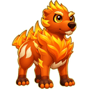 Flarehound, a celestial creature in NOKEMON. Rarity: Common.