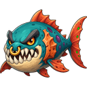 Grimgill, a water creature in NOKEMON. Rarity: Uncommon.