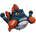 Grimjaw, a water creature in NOKEMON. Rarity: Legendary.