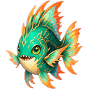 Grindplume, a water creature in NOKEMON. Rarity: Legendary.