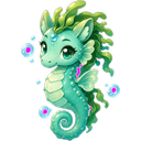 Kelpony, a water creature in NOKEMON. Rarity: Uncommon.