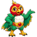 Luchawk, a celestial creature in NOKEMON. Rarity: Rare.