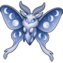 Lunamoth, a celestial creature in NOKEMON. Rarity: Rare.