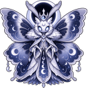 Lunethra, a celestial creature in NOKEMON. Rarity: Legendary.
