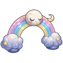 Moonbow, a celestial creature in NOKEMON. Rarity: Legendary.