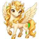Pegasol, a celestial creature in NOKEMON. Rarity: Rare.