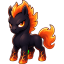 Pyremane, a fire creature in NOKEMON. Rarity: Legendary.