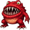 Redmaw, a water creature in NOKEMON. Rarity: Legendary.