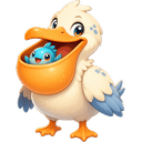 Scoopbill, a water creature in NOKEMON. Rarity: Rare.