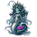 Sirenelle, a water creature in NOKEMON. Rarity: Rare.