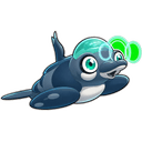 Sonarine, a water creature in NOKEMON. Rarity: Uncommon.