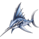 Veloblade, a water creature in NOKEMON. Rarity: Legendary.